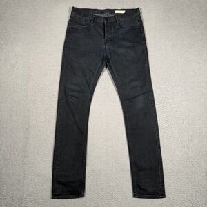 AllSaints Jeans Mens 30x31 Black Cigarette Skinny Denim Button Fly Casual Preppy